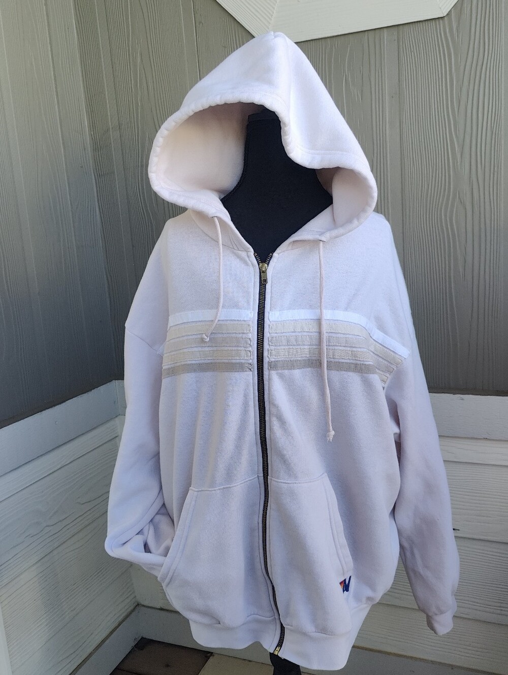 Aviator Nation Oversized 5 Stripe Hoodie Size L Made In USA
